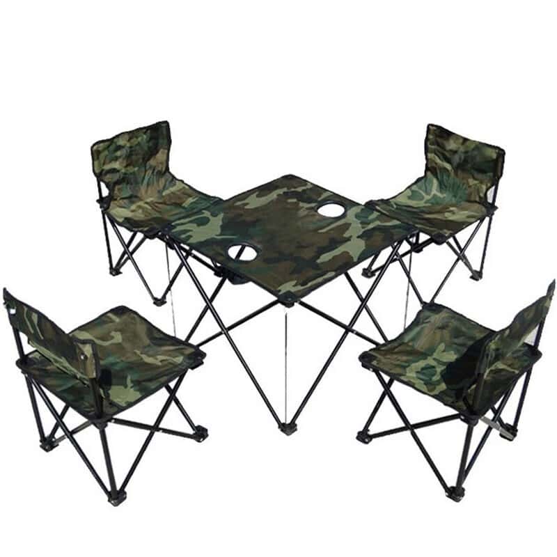 三极户外（Tripolar） TP8802 折叠桌椅套装 1桌4椅 （单位：套） 迷彩色