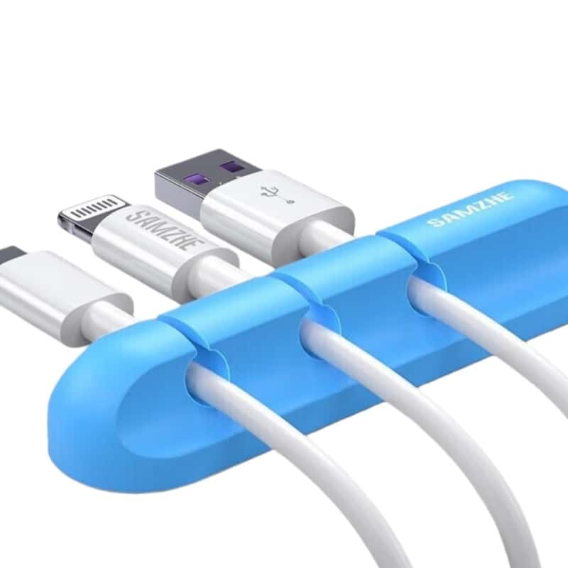 山泽(SAMZHE) LX-02 桌面理线器 3孔 2个/组 （单位：组） 蓝色