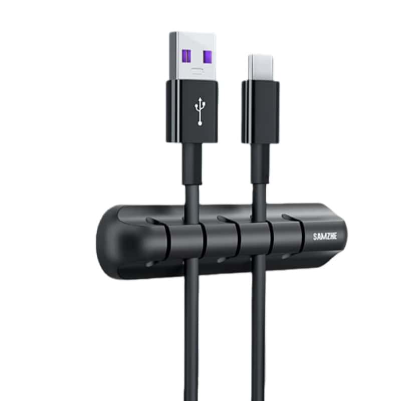 山泽(SAMZHE) LX-04 桌面理线器 5孔 2个/组 （单位：组） 黑色