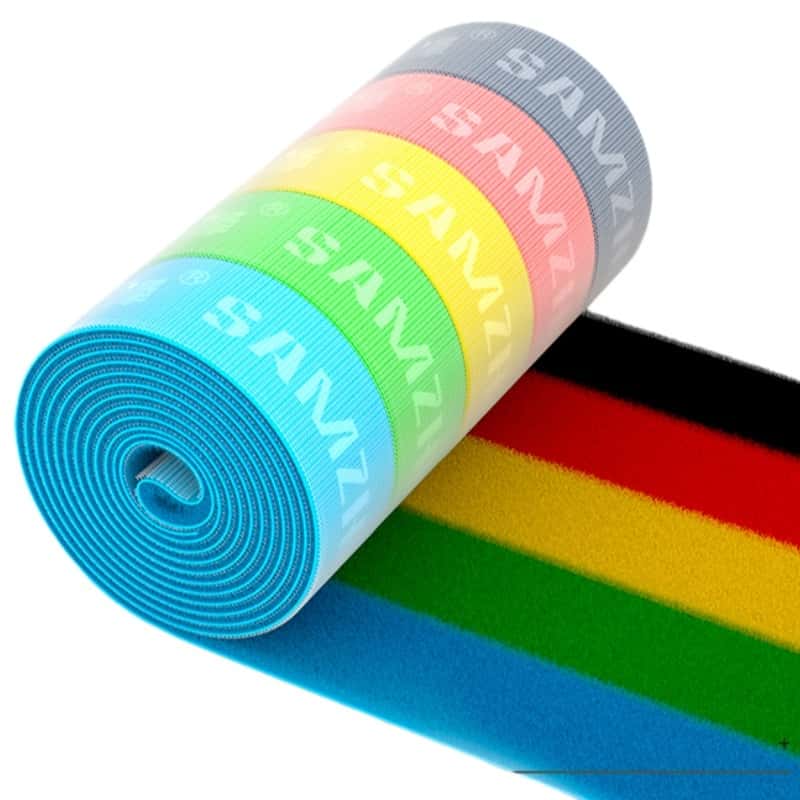 山泽(SAMZHE) MST-11 尼龙粘扣扎线带 20*1000mm 5卷/套 （单位：套） 五色