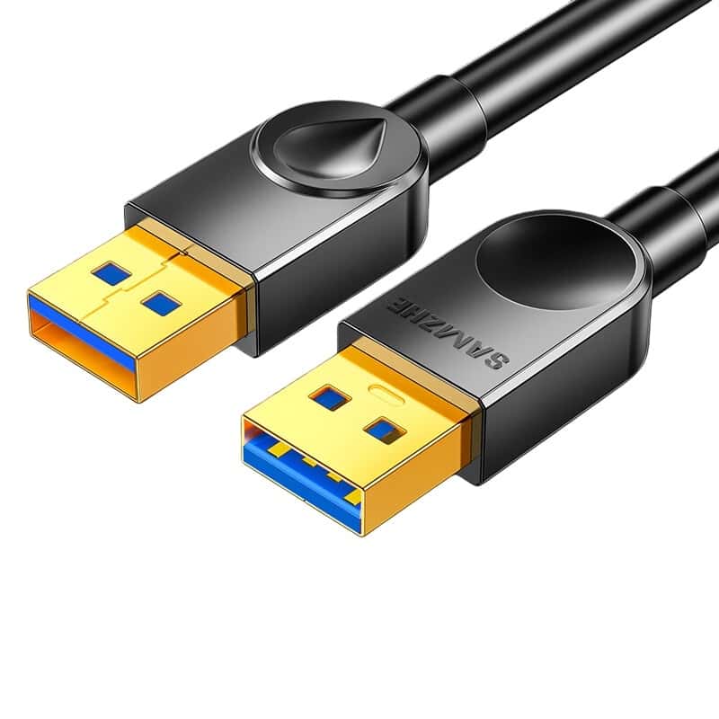 山泽(SAMZHE) SDY-01A USB3.0公对公数据线 0.5米 （单位：根） 黑色