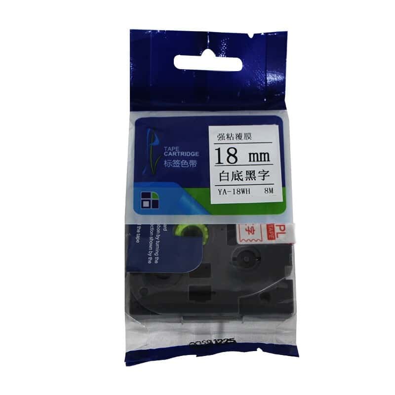 熵永屹鞍 YA-BT18WH 标签色带 18mm*8M （单位：个） 适用兄弟标签机P900 白底黑字