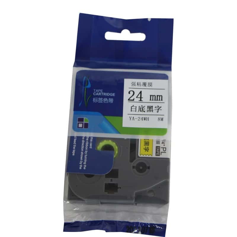 熵永屹鞍 YA-BT24WH 标签色带 24mm*8M （单位：个） 适用兄弟标签机P900 白底黑字