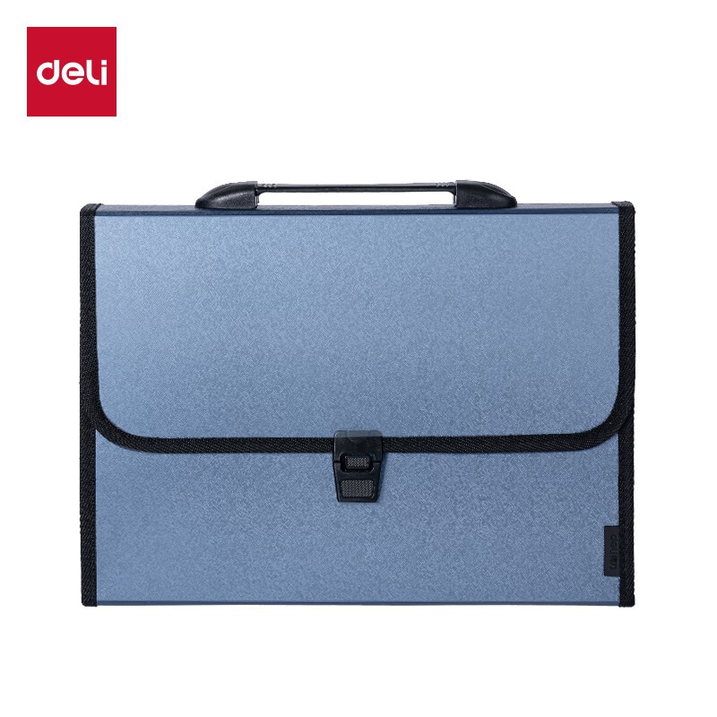 得力（deli） 5556 文件袋 手提式13格 （单位：个） 蓝色