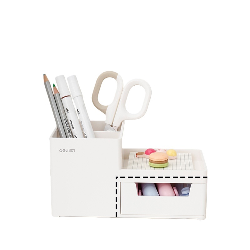 得力（deli） 9115 多功能五格笔筒 183*126*95mm （单位：个） 白色
