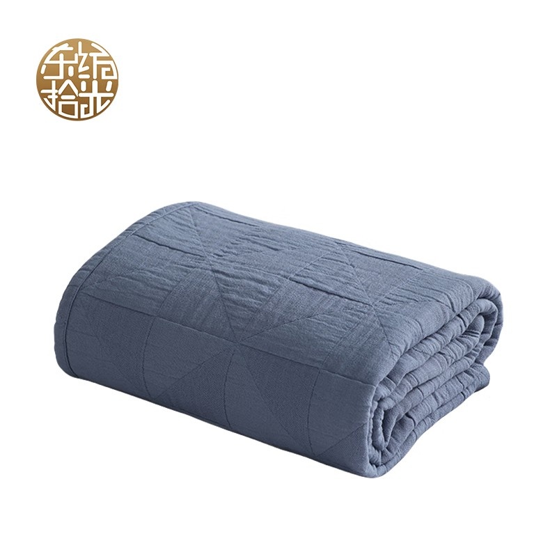 东纺拾光 DF1015-03 纯棉风车纱布毯 150*190cm （单位：条） 蓝色