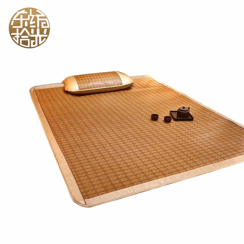 东纺拾光 DF4005 夏季清凉金砖木纹凉席套件 120*195cm （单位：个） 木色