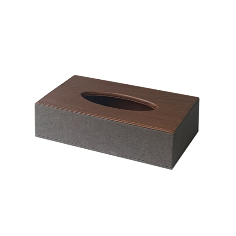 杜克恩 DKECZH-001 平纹皮质纸巾盒 200*120*60mm （单位：个） 黑色