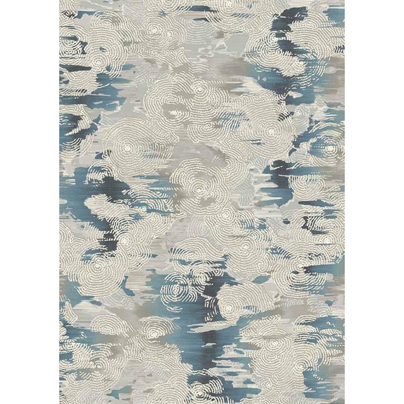 杜克恩 DKEYM-01 手工新西兰羊毛地毯 1*1m （单位：块） 蓝白色