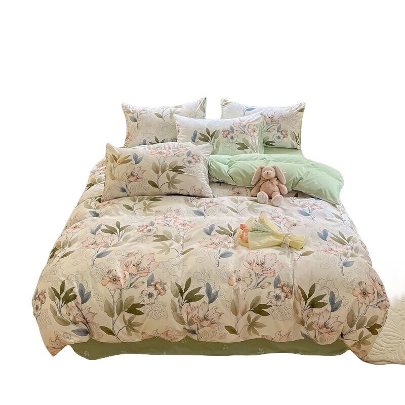 纺语柔 F1041 花香雨露床上套装 三件套 （单位：套）