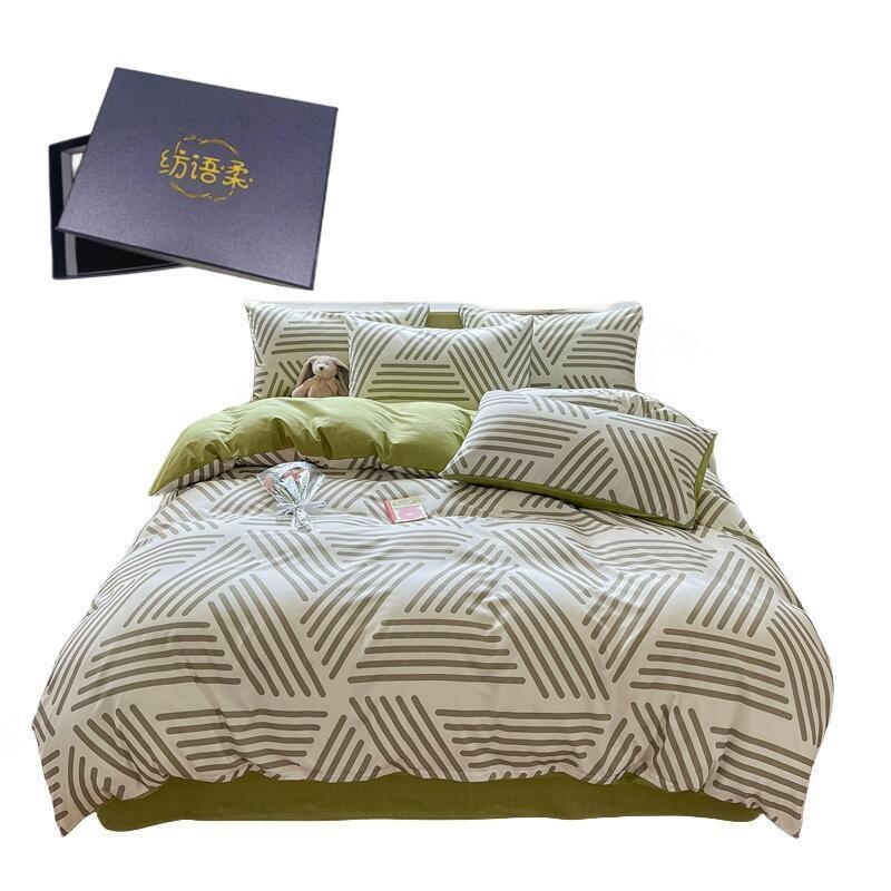 纺语柔 F1096 未来-灰床上套装 四件套 （单位：套）