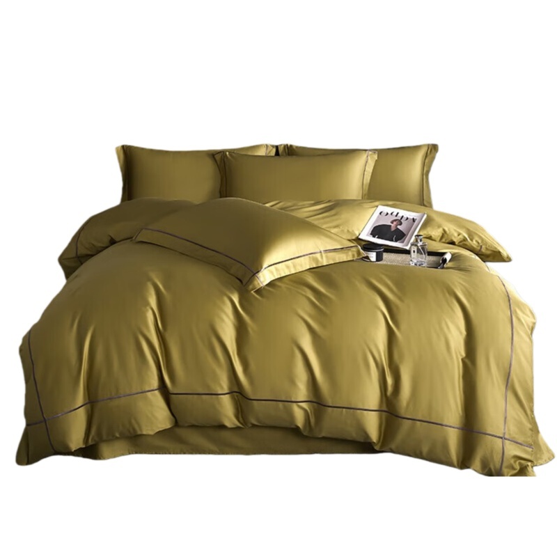 纺语柔 F1207 纯棉印花田园系列床上套件 四件套 （单位：套） 琥珀黄