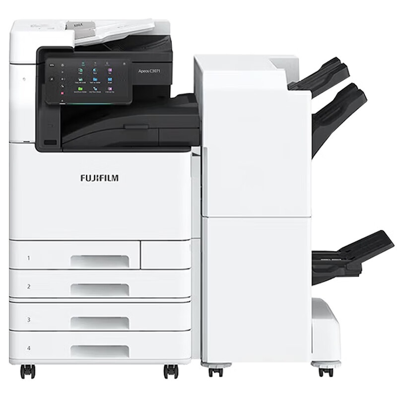 富士胶片（FUJIFILM） Apeos C3071 CPS A3彩色数码复合机 30页/分钟 （单位：台） 四纸盒+双面器+输稿器+C4小册子装订器 白色