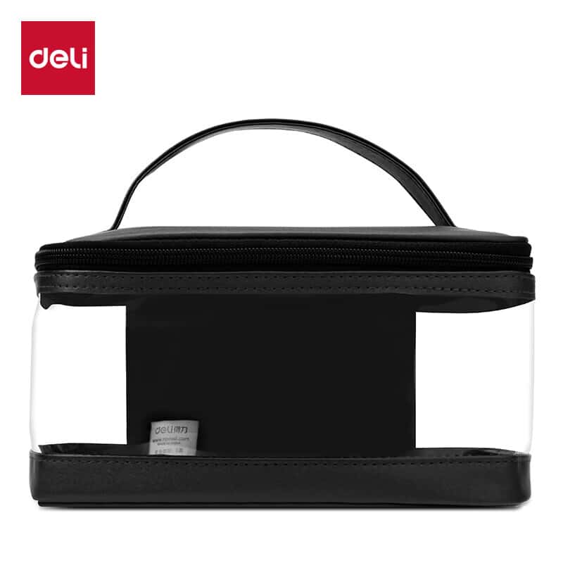 得力（deli） 64869 方形手提收纳袋 210*150*120mm （单位：个） 黑色