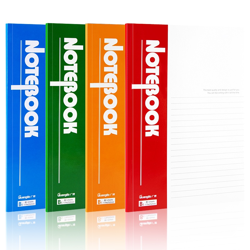 广博(GuangBo) GBR0796 无线装订软抄本 B5 80张/本 4本/包 （单位：包） 颜色随机