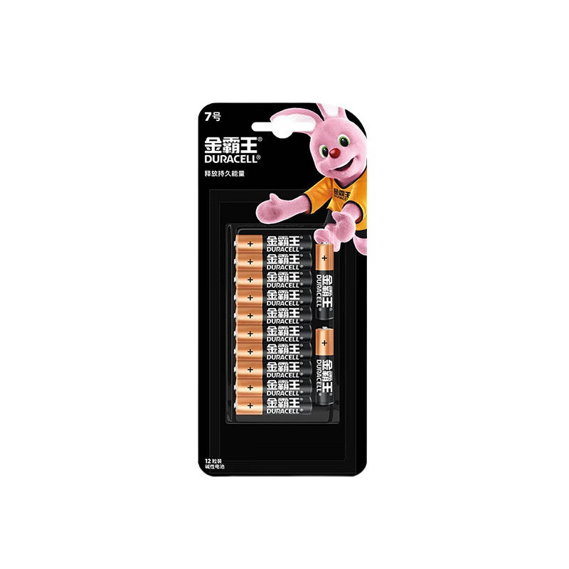 金霸王（DURACELL） 7号 碱性电池 12粒/卡 （单位：卡）