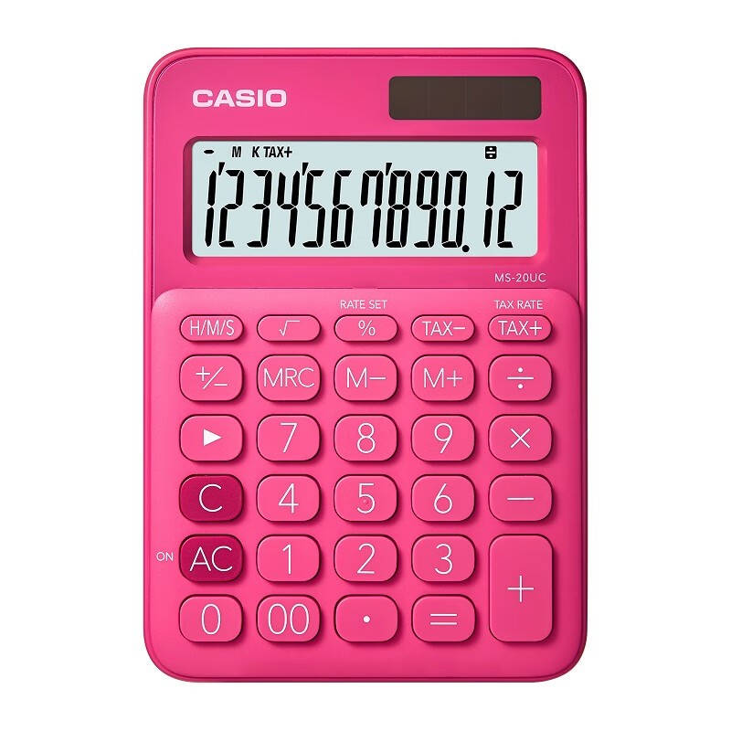 卡西欧（CASIO） MS-20UC 计算器 12位 （单位：台） 黛紫红