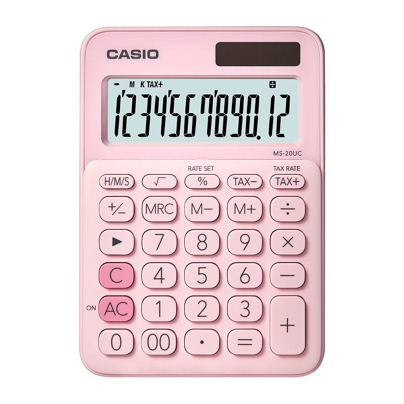 卡西欧（CASIO） MS-20UC 计算器 12位 （单位：台） 落霞粉