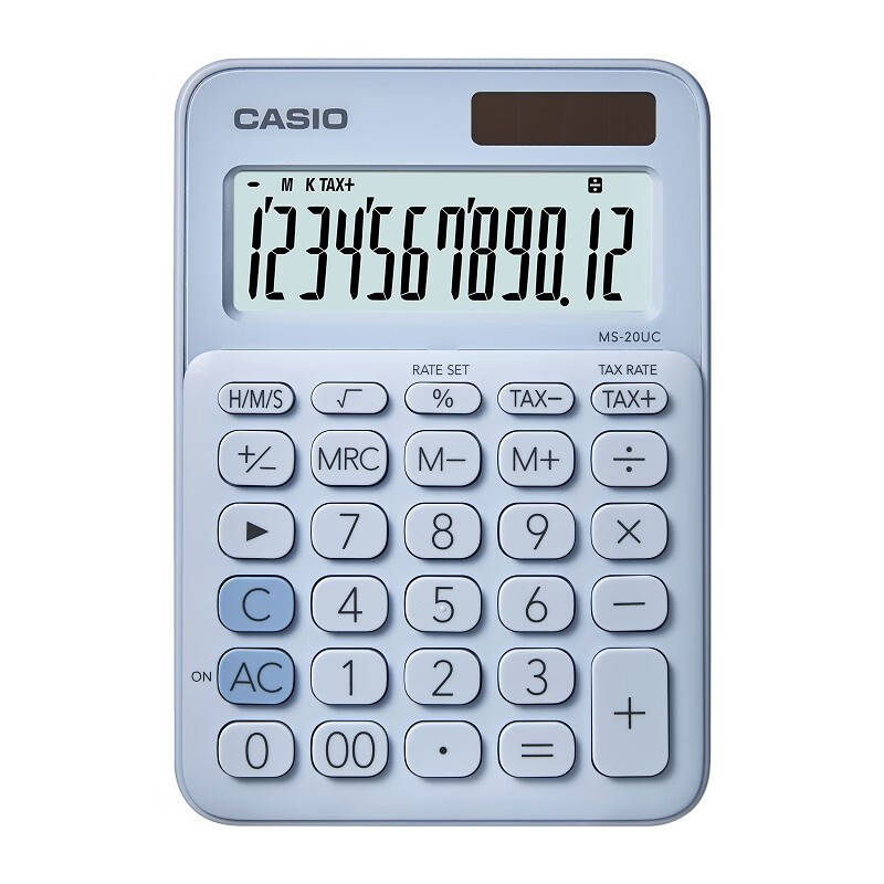 卡西欧（CASIO） MS-20UC 计算器 12位 （单位：台） 天际蓝