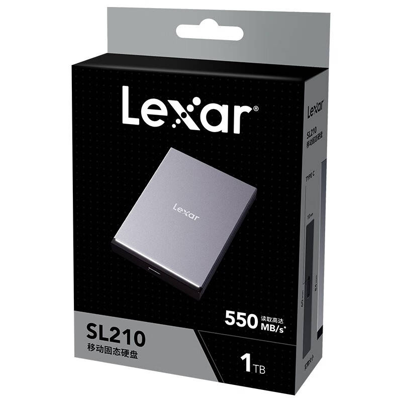 雷克沙（Lexar） LSL210X001T 移动固态硬盘 1TB （单位：个） 银灰色