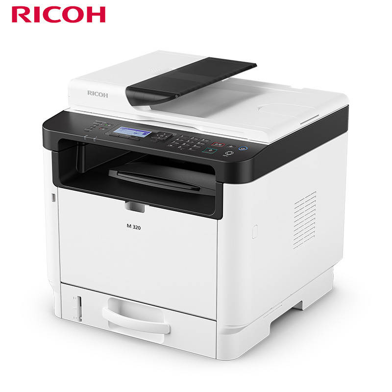 理光（Ricoh） M 320 A4黑白激光多功能一体机 送稿器 单纸盒 （单位：台） 白色