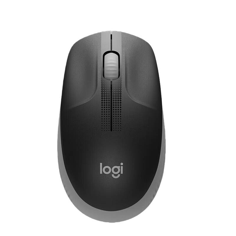 罗技（Logitech） M190 鼠标 无线全尺寸 （单位：个） 工业灰