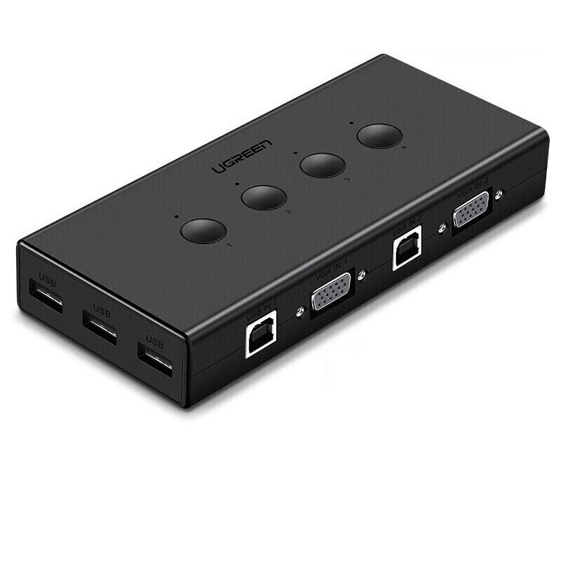 绿联（UGREEN） 50280 KVM视频切屏器 四进一出 （单位：根） 黑