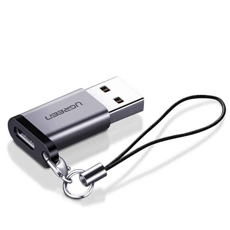 绿联（UGREEN） 50568 USB转Type-C转接头 1.00 个/根 （单位：根） 黑色