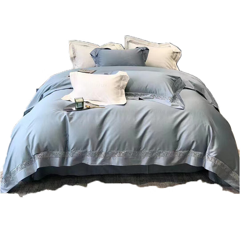 绵族世家 MZSJ-X3220 100支长绒棉精致大镂空四件套 1.8米床 （单位：套） 蓝色