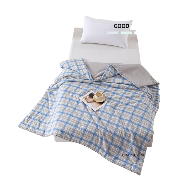 伊伊爱 BZ0JD02401279 全棉格纹夏凉被 200*230cm （单位：条） 格子