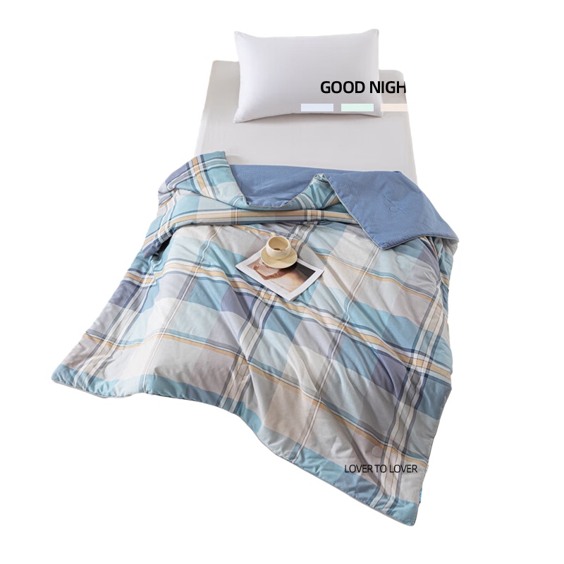 伊伊爱 BZ0JD02401281 全棉格纹夏凉被 200*230cm （单位：条） 卢卡奥