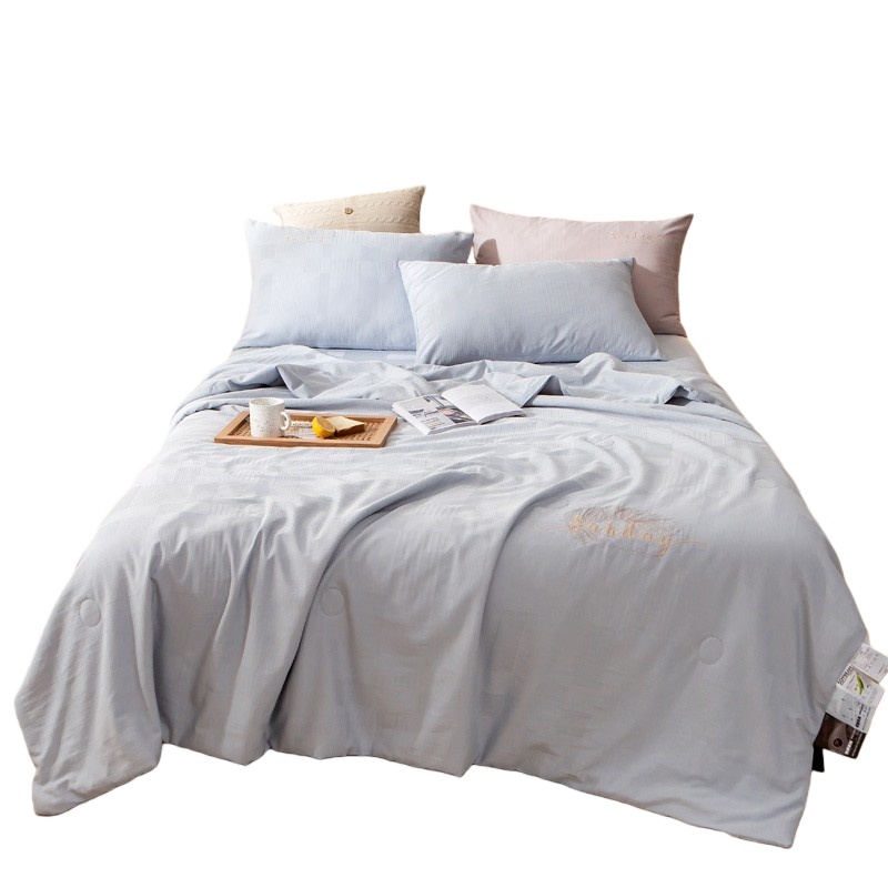 伊伊爱 BZ0TDC2100744 日式提花大豆夏被 150*200cm （单位：条） 羽毛湖蓝