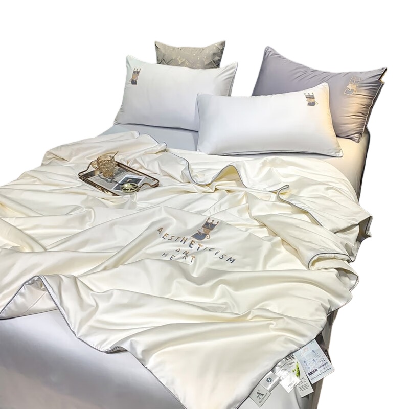 伊伊爱 BZ0TDC2201050 纯色全棉100S奥地利大豆夏被 150*200cm （单位：条） 奥地利白