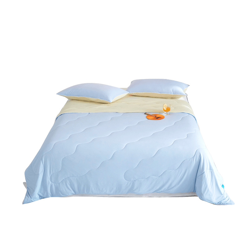 伊伊爱 BZ0TDC2401164 凉感锦氨20大豆夏被 150*200cm （单位：条） 浅天兰＋奶黄