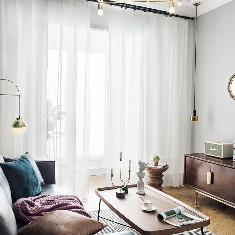 伊伊爱 CL0JB02000070 雪纺纱窗帘 1*2.7m （单位：片） 白色