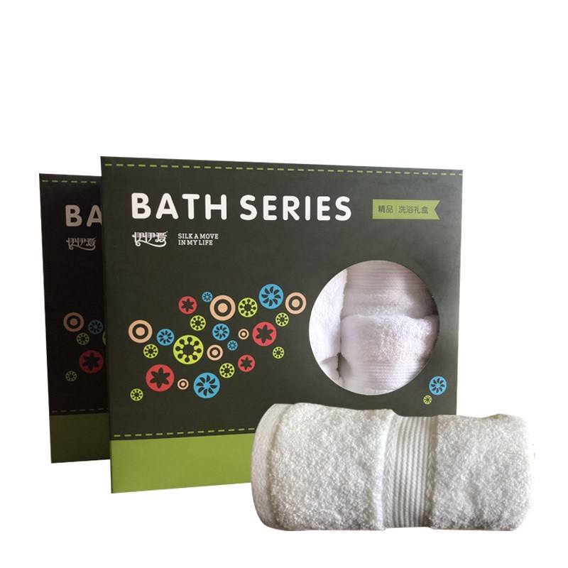 伊伊爱 MYJ-8QMLH-02 长绒棉毛浴巾套装 37*74cm*2 70*140cm （单位：套） 桔橙色