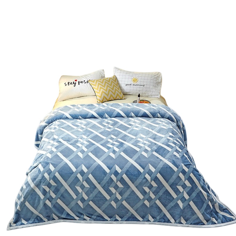 伊伊爱 SHR-17XK-150T-2 亲肤柔软舒适云貂绒毯 150*200cm （单位：条） 蓝调