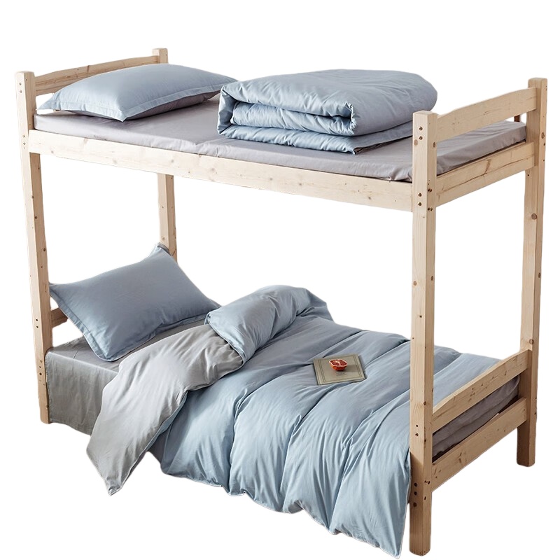 伊伊爱 TJ0HG02201826 纯棉纯色六件套 160*210cm （单位：套） 浅蓝浅灰