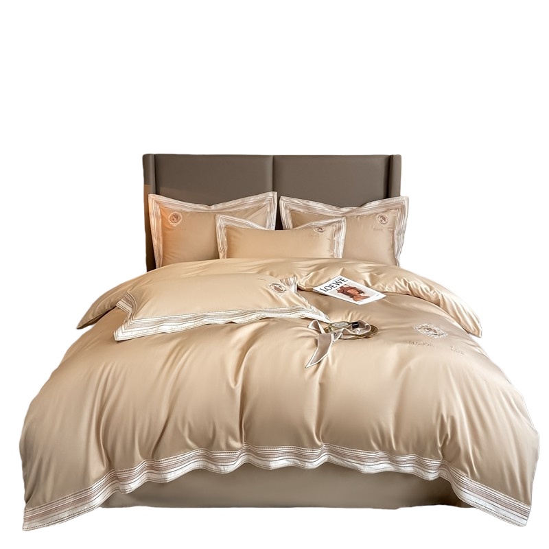 伊伊爱 TJ0HJC2101071 100S绣花伊丽莎白系列四件套 220*240cm （单位：套） 古月咖