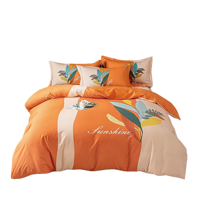 伊伊爱 TJ0HJC2201475 时尚纯棉印花羽叶系列四件套 200*230cm （单位：套） 羽叶