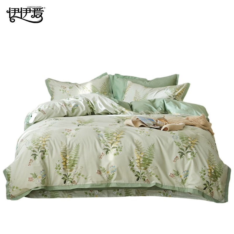 伊伊爱 TJ0JD02301962 40S加密铂金柔棉四件套 200*230cm （单位：套） 林夕绿