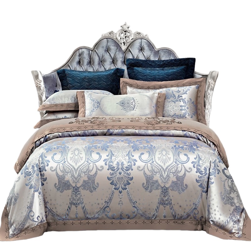 伊伊爱 TJ0JR02201753L 贡缎60S经典绣花四件套 200*230cm （单位：套） 梦娜塔紫金