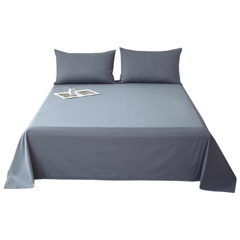 伊伊爱 TJ0KL02302076 全棉磨毛单品床单 160*230cm （单位：条） 蓝灰色