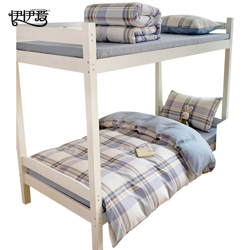 伊伊爱 TJ0NH02201797 全棉值班室床品格子精选三件套 160*210cm （单位：套） 格子精选