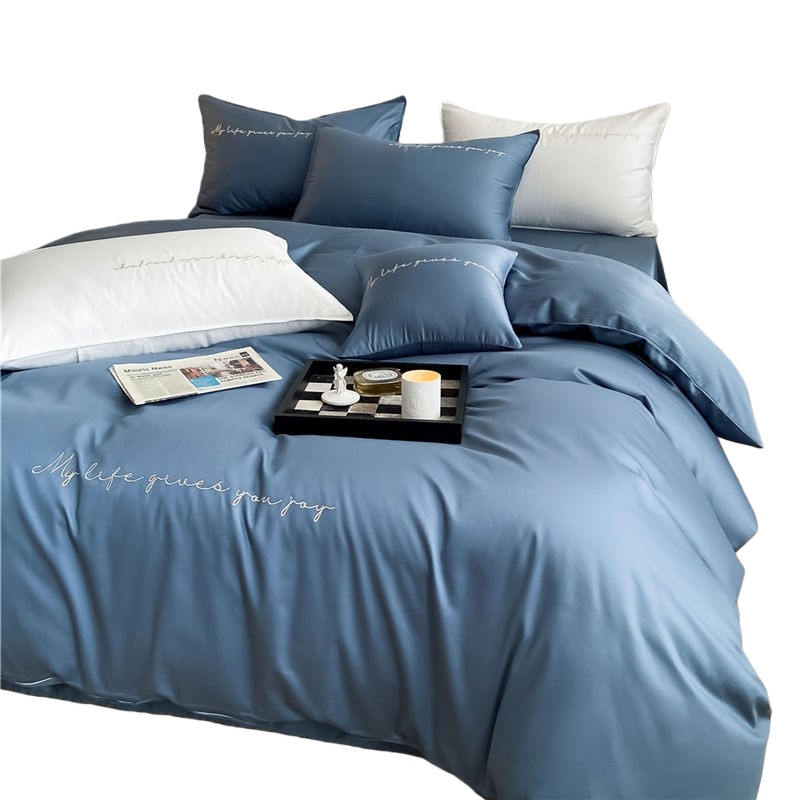 伊伊爱 TJ0WL02201702 60S长绒棉绮系列四件套 200*230cm （单位：套） 绮-宾利蓝