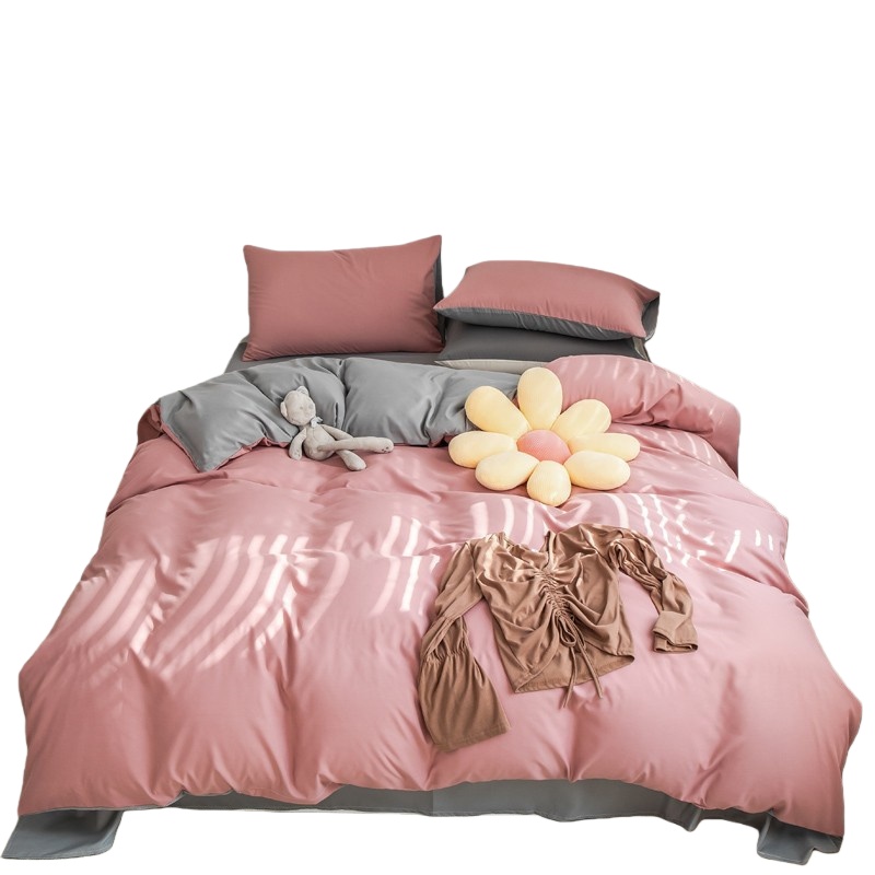 伊伊爱 TJ0ZF02201665 亲肤棉纯色系列三件套 150*200cm （单位：套） 豆沙浅灰