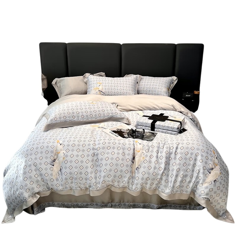 伊伊爱 TJ0ZYJ2201538 60S莱赛尔纯色千鸟格系列四件套 200*230cm （单位：套） 婴午