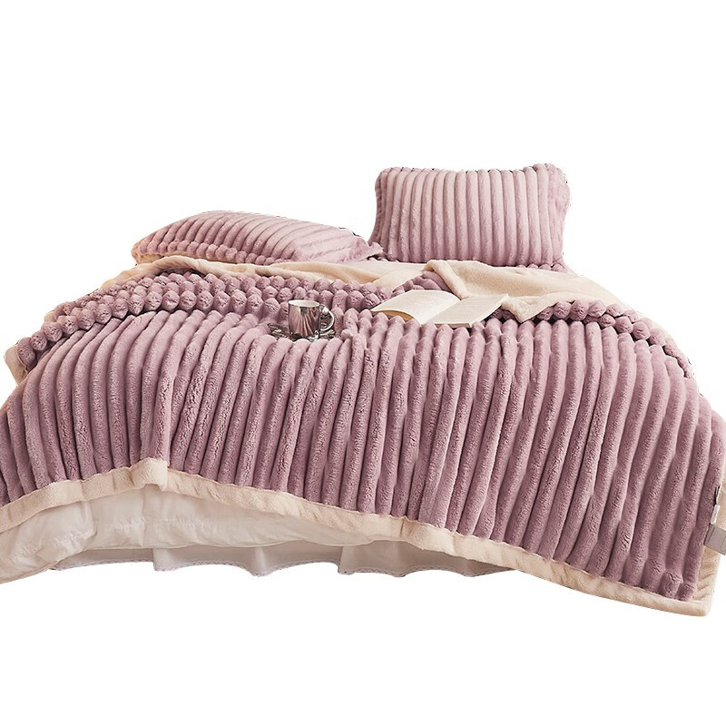 伊伊爱 TZ0TK02300159 玉兔绒毛毯 200*230cm （单位：条） 香奈紫