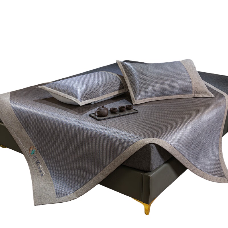 伊伊爱 XZ0AN02200014 纯色冰藤凉席三件套 180*200cm （单位：套） 灰色