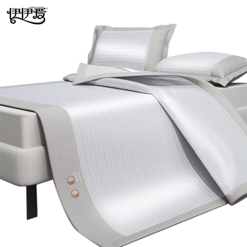 伊伊爱 XZ0AN02400004 宽头绣花冰柔席三件套 150*200cm （单位：套） 灰色